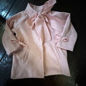 Chic Pink Bow-Accent Jacket